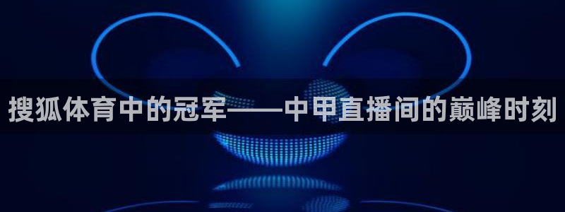 黑白直播足球比赛：搜狐体育中的冠军——中甲直播间的巅峰时刻